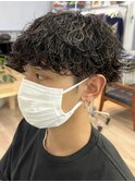 無造作パーマ波巻きパーマ波巻きスパイラルパーマツーブロック