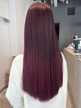 アイティーバイアルバム 藤沢店(IT by ALBUM) カシスグラデーションロング_斜めバング_ba460031