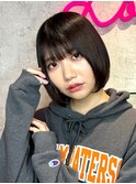 ☆暗髪×切りっぱなしボブ×小顔×顔周り×姫カットレイヤー