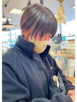 ソソ(soso)&nbsp;【soso 伊勢田】丸みショート×イヤリング【横浜/ブリーチ】