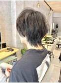 メンズウルフカット