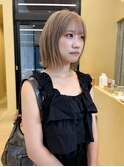 似合わせカットボブ小顔カットミルクティグレージュ