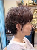 ウェーブミディアム似合わせカットメルティカラーショート/大宮