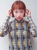 レジュアル(RESSUAL)&nbsp;切りっぱなし外ハネミニボブオレンジブラウン