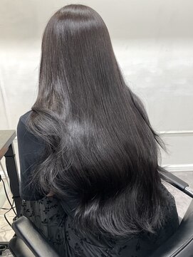 シーン(seen) 【ダークグレージュ】ブルージュ透明感カラーレイヤーカット暗髪