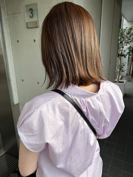 20代30代ボブ/ミディアムレイヤー／グレージュ/透明感/天神/大名