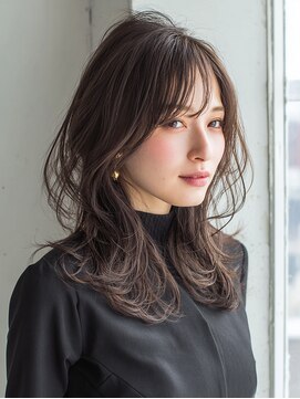 ビーピージェイズ 目黒店(BPJ’S) 透明感あふれる☆暗髪でも重くないエアリーレイヤーロング