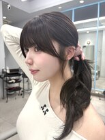 プリアバイポプルス 渋谷(pria by popls)&nbsp;ミディアムレイヤーハッシュカット顔周りレイヤーカット韓国ヘア