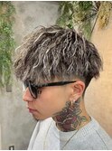 men's/ブリーチ/パーマ/メンズバレイヤージュ/メンズハイライト