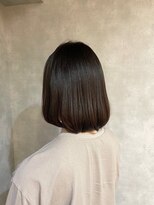 ピュアメンド 梅田(Pure Mend)&nbsp;ツヤサラ縮毛矯正×ダークグレーボブ