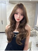 卵型似合わせ韓国前髪カット　ワンホンレイヤー　【銀座】