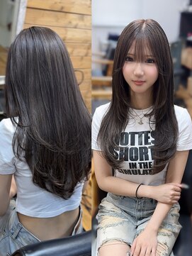 ルアナ 名古屋店(Luana) 髪質改善カラーでつくるレイヤーアッシュブラウン/名古屋名駅栄