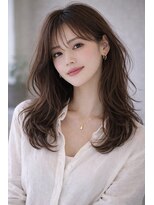 クレオメ バイ スーリール 五反田店(cleome by sourire)&nbsp;シースルーバング大人ガーリーミディアムレイヤーカット黒髪美髪