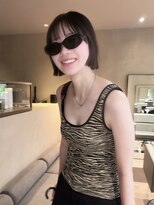 ロウROW)&nbsp;ボブ ミニボブ レイヤーボブ 前髪ありボブ 前髪あり
