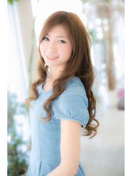 エヌアンドエーコンティ(N&A CONTi) フレンチガーリー×キャメルベージュ×ふわゆるカール　2