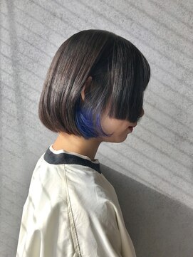 ヘアサロンM 新宿 指名限定インナーブルー☆ bob×姫カット