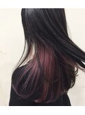 ピンクバイオレット　インナーカラー【 藤枝/髪質改善/カラー】
