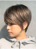 #ハンサムショート #オリーブアッシュ #小顔