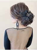 下めのアップスタイル ヘアセット