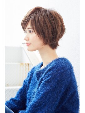 ハピエル ヘアークルー(HAPPYEL hair crew) 小顔立体感ゆるふわショートボブウルフミルクティーベージュ