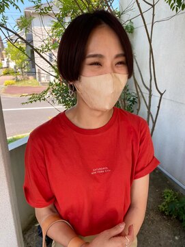 リィベ(Liibe) guest snap　#お洒落ショート#こなれショート#センターパート