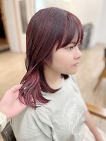 ネオリーブ クーロ(Neolive curro)&nbsp;インナーカラーイヤリングカラー×美髪ボブ[横浜/東神奈川]