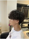 波巻きスパイラルパーマ　ツイストパーマ　メンズパーマ