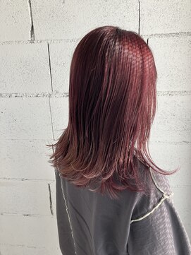 ソーエン バイ ヘッドライト 釧路店(soen by HEADLIGHT) 外はねボブ×ピンクラベンダー