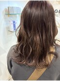 こっくりパープルブラウンレイヤースタイル