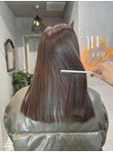 柔らかさを残した甘め赤みブラウン