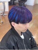 OX CREATION 深草 オックスクリエーション デザインカラー/インナーカラー/ブルー/パープル