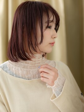 カバーヘア ブリス 戸田公園西口店(COVER HAIR bliss) チェリーブラウンハイライト姫カットレイヤーY戸田公園10代20代