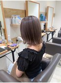 白髪ぼかし細めハイライト30代40代50代ブルーグレージュ