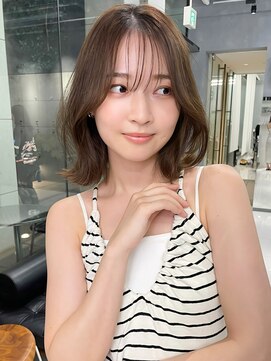 サンバレー(SUNVALLEY) ぱつっとボブ　透け感バング　ナチュラルくびれヘア