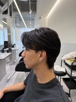 ビカムメンズヘアー 栄店(become men's hair)&nbsp;センターパートニュアンスパーマ曲がる縮毛矯正名古屋栄