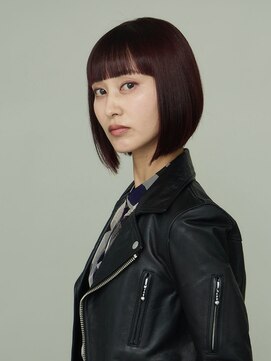 ピークアブー 原宿ハラカド(PEEK-A-BOO) くせ毛多毛ボブショート前下がりモードワイドバングかっこいい