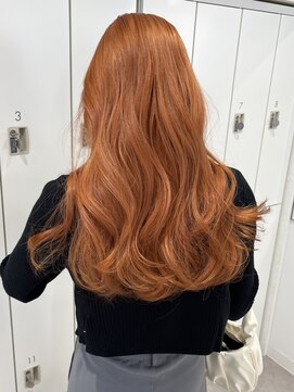 ラルムバイシー 新宿(LARME by Sea) ケアブリーチ/ハッシュカット/オレンジベージュ(韓国巻き/岡崎)