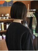 パツっと切りっぱなしミニボブ艶髪髪質改善トリートメント