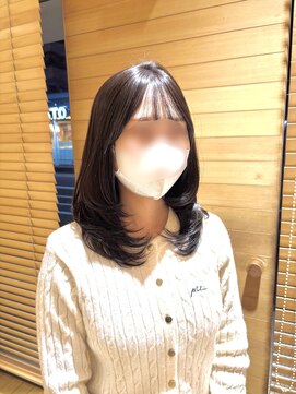 オーガニックエコ 川越(organic+eco) 顔周りカット◆ブリーチなしカラー×ミディアムレイヤー