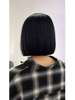 ヴィヒタ 川越 本川越(VIHTA.)&nbsp;ブルーブラックボブカットブリーチ卒業カラー川越本川越
