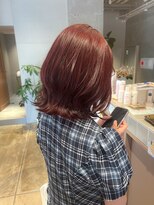 フーコー 小倉魚町店 (fuhcoh)&nbsp;チェリーレッド×レイヤーカット