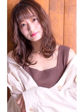 オリーブフォーヘアー(olive For hair) くびれセミディ×小顔無造作カール/小顔/髪質改善/20代30代40代