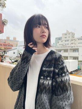 メゾンドイギー(MAISON de IGGY) ナチュラルなくびれボブ＊ラベンダーカラー/前髪/イメチェン