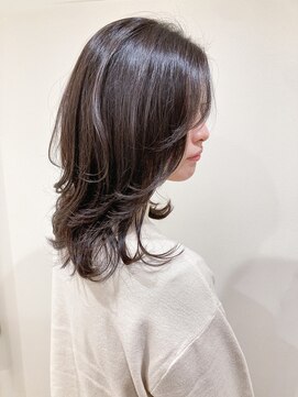 ブカブク(BUKA BUKU) セミロングレイヤー グレージュ