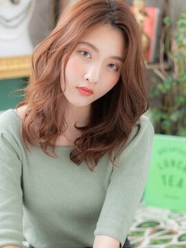 カバーヘアアンドスパ ブリス 浦和(COVER HAIR&SPA bliss) くせ毛風ルーズヘア小顔オレンジブラウンc5浦和20代30代40代