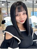 縮毛矯正/髪質改善トリートメント/グレージュ/ミディアム
