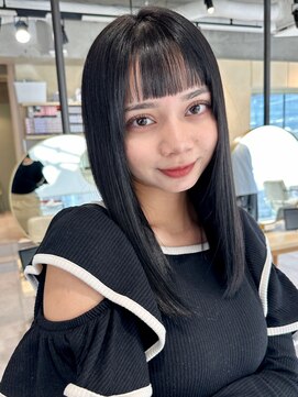 ティア(Tia.) 縮毛矯正/髪質改善トリートメント/グレージュ/ミディアム