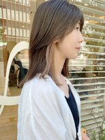 ネオリーブ アンド 渋谷店(Neolive &)&nbsp;斜めバング/グレージュカラー/シルキーベージュ/韓国/渋谷