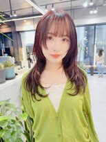 ファンナギンザ(FaNNa ginza)&nbsp;フェイスレイヤー/小顔カット/グレージュ/シースルーバング