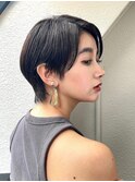 前髪長め大人小顔ショート30代40代50代 藤沢